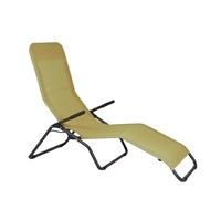 Sicignano - Chaise longue pliante pour jardin de mer, cadre anthracite avec toile Texilene pour extérieur intérieur, fauteuil relax résistant aux intemperies, 175 x 68 x 100 cm, pieds antidérapants