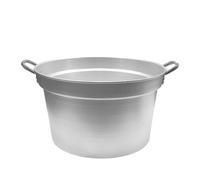 Sicignano | Chaudière Ø 80 x 50h cm en aluminium 99,5% capacité 160L - Poignées en acier, épaisseur 2-4 mm - Fabriqué en Italie, idéal pour la cuisson collective, la restauration et la production
