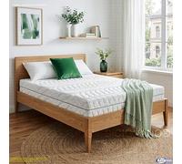 Sicignano "FACILE" Matelas AirFoam Firm déhoussable, double face avec effet massant, pour adultes, invités et deuxième maisons (140 x 190 x 20 cm, lit double français)