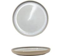 Sicignano Lot de 2 assiettes à dessert Ø 20 cm | Céramique réactive | Gris