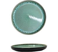 Sicignano Lot de 2 assiettes à dessert Ø 20 cm | Céramique réactive | Vert