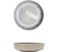 Sicignano Lot de 2 assiettes creuses Ø 20 cm | Céramique réactive | Gris