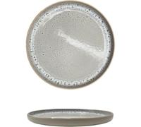 Sicignano Lot de 3 assiettes plates Ø 26,5 cm | Céramique réactive | Gris
