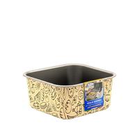 Sicignano Lot de 3 plaques carrées antiadhésives en aluminium, 18 x 18 x 7,5 cm, pour four et friteuse à air, couleur assortie