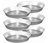 Sicignano Lot de 6 tartes coniques basses en aluminium 99,5 %, diamètre 18 cm, idéal pour gâteau, pâtisserie, tarte et gâteaux au four, réutilisable, recyclable
