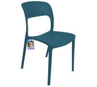 Sicignano Noemi Lot de 10 chaises en polypropylène sans accoudoirs pour jardin, extérieur et intérieur, légères, imperméables et faciles à nettoyer (octain)