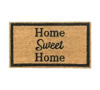 Sicignano - Paillasson en fibre de coco rectangulaire Gulliver 40 x 70 cm avec fond antidérapant - Tapis d'entrée extérieur intérieur, nettoyage maison bureau (1, Home Sweet Home 3)