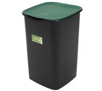 Sicignano - Poubelle Collecta Différenciée 50L - Couvercle Basculant Couleurs Gris, Bleu, Jaune, Vert - Pour Papier, Plastique, Verre, Indifférenciée - Fabriqué en Italie (3, Verre)