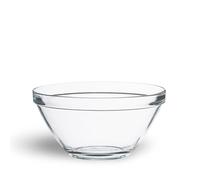 Sicignano Saladier Pompéi Verre trempé fabriqué en Italie - Transparent, empilable, résistant, lavable au lave-vaisselle (6, Ø 26 cm)