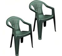 Sicignano | Set Fauteuils Ratak avec Table Week-end et Caïman (Vert, 2 Fauteuils)