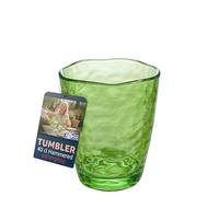Sicignano Verre Tumbler en acrylique martelé incassable, 400 ml, Ø9 x 11 cm (vert citron vert)