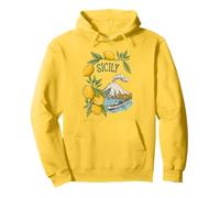 Sicile Citron Volcan Scenic Art Italian Sicilia Souvenir Sweat à Capuche