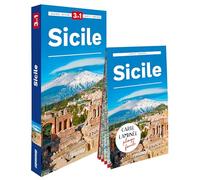 Collectif (Expressmap) – Sicile – Guide 3 en 1 : Guide, Atlas, Carte 1/450 000 – Broché