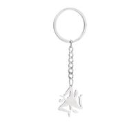 Sicile Italie Porte-Clés, Porte-Clés Pendentif Contour Ethnique Rétro, Porte-Clés Accessoires De Sac À Dos De Voiture Cadeau Pour Homme Femme, Blanc, Taille Unique