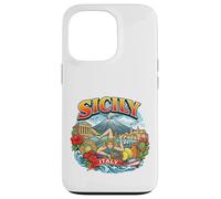 Sicile Italie Trinacria Symbole île Italienne Souvenir de Voyage Coque pour iPhone 13 Pro