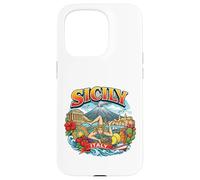 Sicile Italie Trinacria Symbole île Italienne Souvenir de Voyage Coque pour iPhone 15 Pro