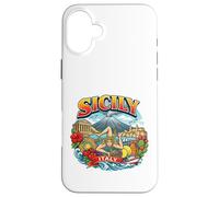 Sicile Italie Trinacria Symbole île Italienne Souvenir de Voyage Coque pour iPhone 16 Plus