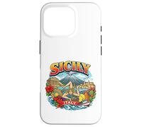 Sicile Italie Trinacria Symbole île Italienne Souvenir de Voyage Coque pour iPhone 16 Pro