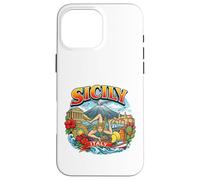 Sicile Italie Trinacria Symbole île Italienne Souvenir de Voyage Coque pour iPhone 16 Pro Max