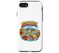 Sicile Italie Trinacria Symbole île Italienne Souvenir de Voyage Coque pour iPhone SE (2020) / 7/8