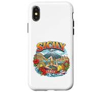 Sicile Italie Trinacria Symbole île Italienne Souvenir de Voyage Coque pour iPhone X/XS