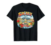 Sicile Italie Trinacria Symbole île Italienne Souvenir de Voyage T-Shirt