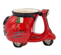 sicilia bedda - Tasse 3D Scooter - 100 % céramique - h 9,5 cm x l 15 cm (rouge)