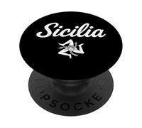 Sicilia Cursive Trinacria PopSockets PopGrip Adhésif