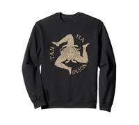Sicilia Palerme Italie, Trinacria Sicile Symbole Vieilli Sweatshirt