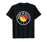 Sicilian Pride Made in Sicily Drapeau Trinacria Sceau Rond T-Shirt