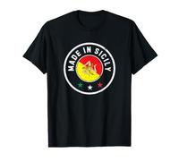 Sicilian Pride Made in Sicily Drapeau Trinacria Sceau Rond T-Shirt Graphique avec Valeur