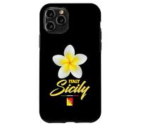 Sicily Italy Tropical Flower Yellow Frangipani Aesthetic Art Coque pour iPhone 11 Pro