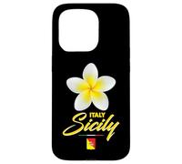 Sicily Italy Tropical Flower Yellow Frangipani Aesthetic Art Coque pour iPhone 15 Pro