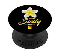 Sicily Italy Tropical Flower Yellow Frangipani Aesthetic Art PopSockets PopGrip Adhésif