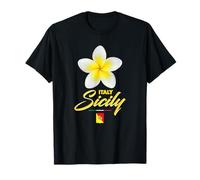 Sicily Italy Tropical Flower Yellow Frangipani Aesthetic Art T-Shirt