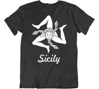 Sicily Sicilian T-Shirt Mens Tee Many Colors Italian Pride Gift from Manches Courtes(Small)