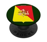 Sicily Sign I Love Sicily, Sicily Italy Illustration Graphic PopSockets PopGrip Adhésif