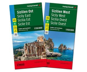 Sicily West and East Pack: Road and Leisure Map