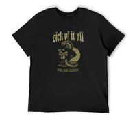 Sick of It All T-Shirt Simple Style Tee Printed Short-Sleeve for Men Size S