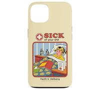 Sick of Your Shit Sarcastic Retro Vintage Funny Adult Humor Coque pour iPhone 13