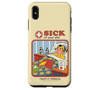 Sick of Your Shit Sarcastic Retro Vintage Funny Adult Humor Coque pour iPhone XS Max