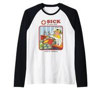 Sick of Your Shit Sarcastic Retro Vintage Funny Adult Humor Manche Raglan