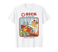 Sick of Your Shit Sarcastic Retro Vintage Funny Adult Humor T-Shirt