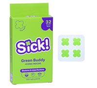 SICK! Patch Bouton Anti Imperfections - Acné - Pop Green - Cliniquement Prouvé - Technologie Hydrocolloïde - Vegan - Réduit et Protège le Bouton - Skincare Coréenne - 32 Patchs - 14mm - Visage