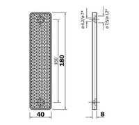 Sick Sick Réflecteur 40x180mm PL180E01 Quantité:1