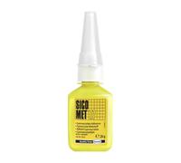 SICOMET 77 Colle cyanoacrylate, viscosité élevée, métal, Flacon de 20 g | Colle instantanée forte multi-usages, prise rapide, pour métal, plastique et caoutchouc, colle épaisse qui ne coule pas