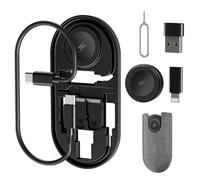 sicotool Kit de câble de charge multi-USB, 60 W, charge rapide, organisateur de gadgets de téléphone portable, organisateur de charge rapide pour iPhone/Apple Watch/boîte de voyage USB-C pour Galaxy