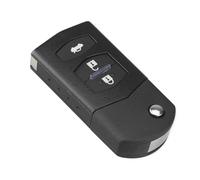 SICOTTON Coque Clé Voiture pour Mazda 3 5 6 Accessoires De Voiture 2 Boutons Coque De Clé Pliable Flip Coque De Clé De Voiture Cas Boitier Clé Voiture avec(3 Buttons)