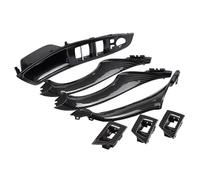 SICOTTON pour B&MW F10 F11 2009-2013 F18 2010-2017 Poignée De Porte Intérieure De Voiture en Fiber De Carbone Panneau Intérieur Tirer Revêtement D'habillage pièces Automobiles(Carbon-7PCS,LHD)