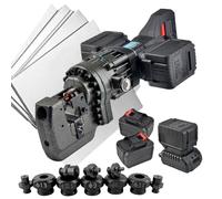 SICWEDIM Poinçonneuse électrique 1500 W portable avec chargeur oîte à outils et 5 moules pour plaque Cu/Al